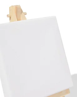 mini ezel met canvas en kwast 10x10cm