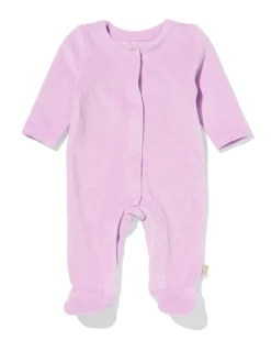 newborn boxpakje rib velours paars