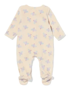 newborn boxpakje rib vogels ecru