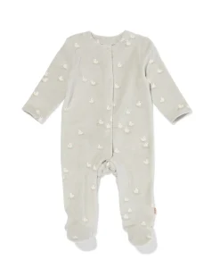 newborn boxpakje velours rib eenden lichtgroen