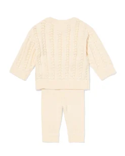 newborn kledingset ajour ecru