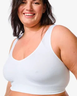 niet voorgevormde top zonder beugel naadloos wit