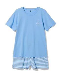 nijntje damesshortama jersey strepen blauw
