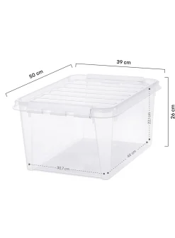 opbergbox 32L London transparant 50x39x26