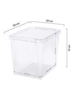 opbergbox 52L London transparant 50x39x41