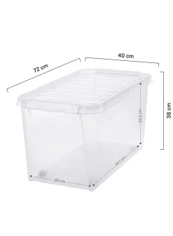 opbergbox 70L Paris transparant 72x40x38