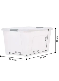 opbergbox 45L Tokyo transparant 58x39.5x30 recycled