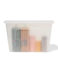 opbergbox 60L Tokyo transparant 58x39.5x36.5 recycled
