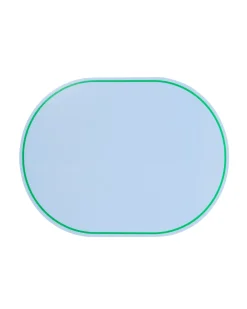 placemat 32x42cm ovaal blauw