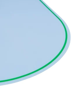 placemat 32x42cm ovaal blauw