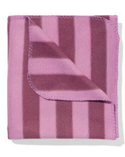 plaid 130x150cm fleece gestreept