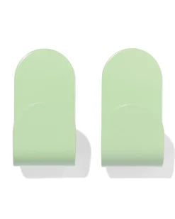 plakhaken 2.5x5cm rvs groen - 2 stuks