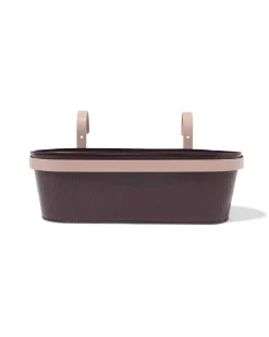 plantenbak balkon 40x13x21cm met haak paars