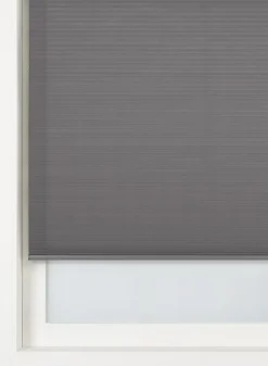 plisse dubbel lichtdoorlatend gekleurde achterzijde zwart - HEMA