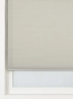 plisse dubbel lichtdoorlatend witte achterzijde lichtgrijs - HEMA