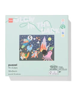 puzzel 50x34cm glow in the dark 96 stukjes