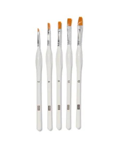 schilderpenselen met platte punt - 5 stuks
