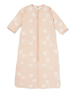 slaapzak met afneembare mouwen katoen 3.0tog ganzen roze