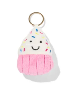sleutelhanger 7.5cm cupcake roze