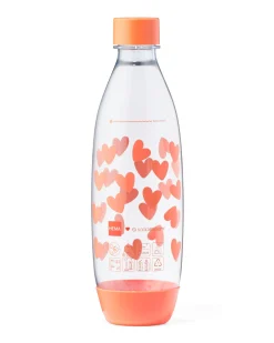 SodaStream kunststof fles 1L hartjes koraal