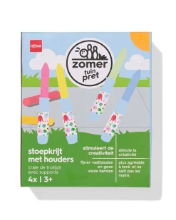 stoepkrijt met houders - 4 stuks