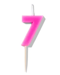 Taartkaarsje cijfer 7