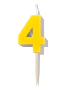 Taartkaarsje cijfer 4