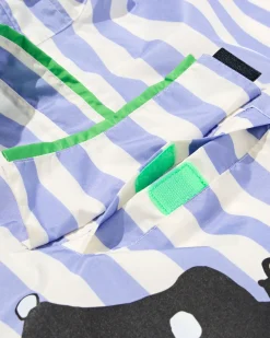 Takkie babyponcho strepen blauw