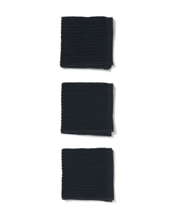 vaatdoekjes - katoen - zwart - 3 stuks