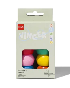 vingerkrijtjes - 6 stuks