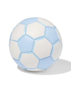 voetbal maat 2 15cm wit-blauw