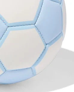 voetbal maat 2 15cm wit-blauw