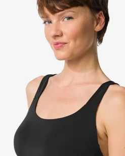 voorgevormde sportbh zonder beugel medium support zwart