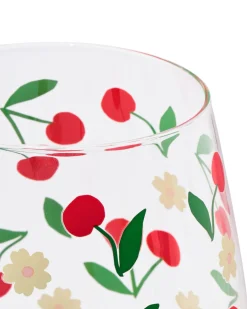 waterglas 550ml kersenprint roze