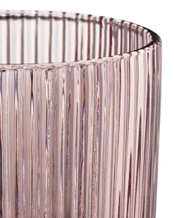 wijnglas 250ml Bergen glas streep reliëf bordeauxrood