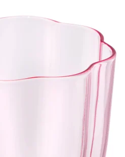 wijnglas 190ml bloemvorm roze