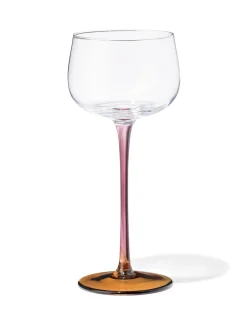 wijnglas 230ml glas bordeauxrood met geel