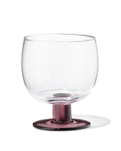 wijnglas 290ml glas gekleurde voet