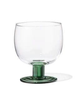 wijnglas 290ml glas gekleurde voet